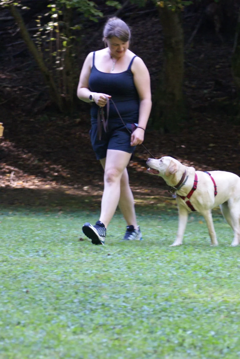 Hund und Frauchen im Junghundekurs